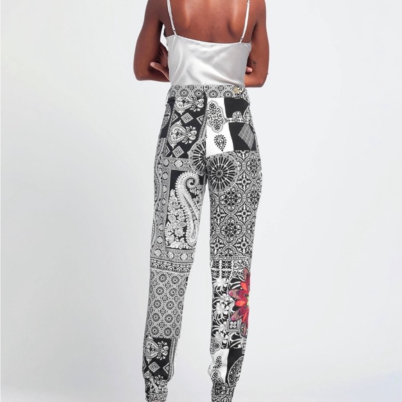Desigual Woven Print Trousers Pants - Picture 7 of 8